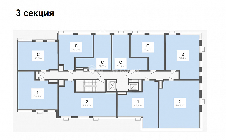 1-комнатная квартира,  м2, эт. 4, id: 979251, фото 12