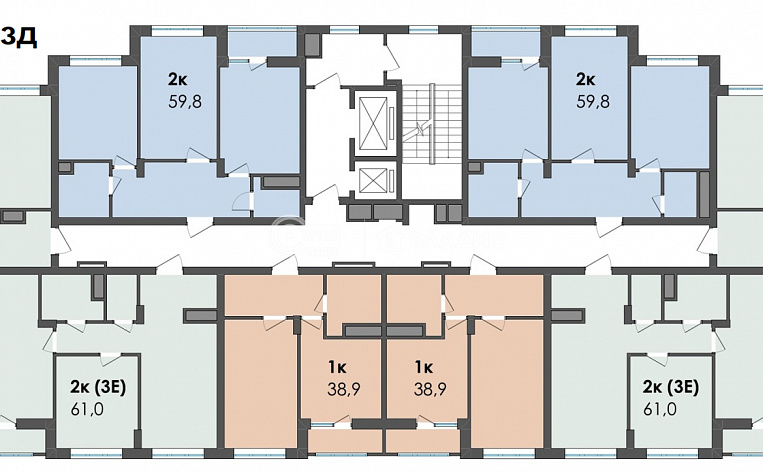 1-комнатная квартира,  м2, эт. 4, id: 874325, фото 18