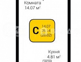 1-комнатная квартира, 28.62 м2