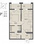 1-комнатная квартира, 44.2 м2, эт. 6, id: 1070398, фото 1