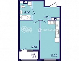 2-комнатная квартира, 64.31 м2