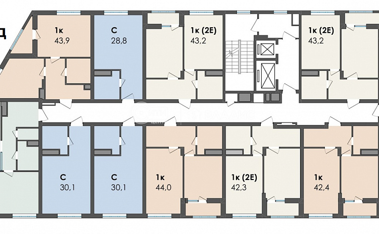 1-комнатная квартира,  м2, эт. 3, id: 874330, фото 13