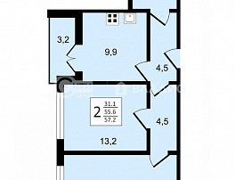 1-комнатная квартира, 35.9 м2