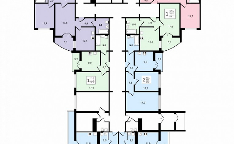 2-Комнатная квартира 60.20м², эт. 13, фото 22