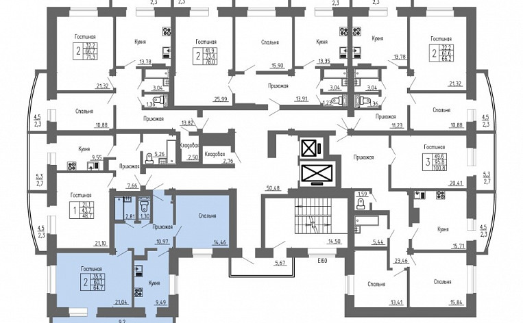 3-Комнатная квартира 100.80м², эт. 3, фото 6