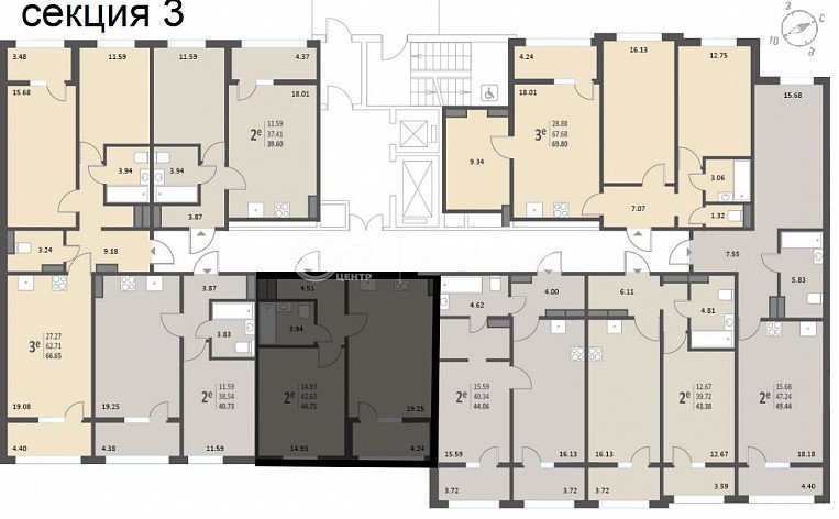 1-комнатная квартира, 39.6 м2, эт. 6, id: 1070316, фото 18