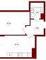 1-комнатная квартира, 39.18 м2, эт. 7, id: 787126, фото 1