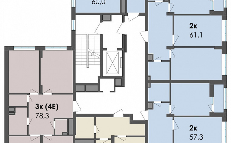 2-Комнатная квартира 77.70м², эт. 1, фото 19