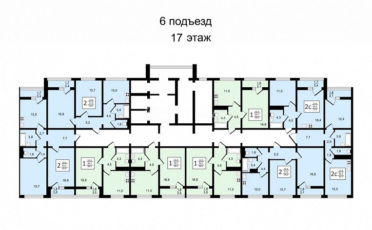 3-комнатная квартира, 83.2 м2, эт. 15, id: 1056776, фото 29