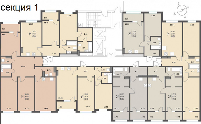 2-Комнатная квартира 62.90м², эт. 11, фото 18