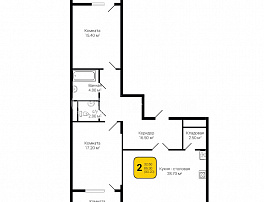 3-комнатная квартира, 90.2 м2