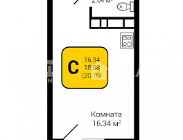 1-комнатная квартира, 20.75 м2