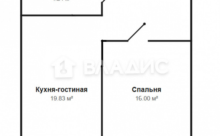 1-Комнатная квартира 53.00м², эт. 24, фото 28