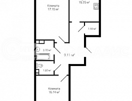 2-комнатная квартира, 67.03 м2