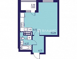 3-комнатная квартира, 91.99 м2
