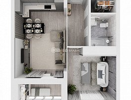 1-комнатная квартира, 52.92 м2