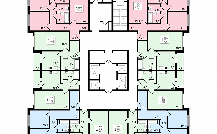 1-Комнатная квартира 40.30м², эт. 20, фото 30