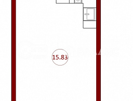 1-комнатная квартира, 20.6 м2