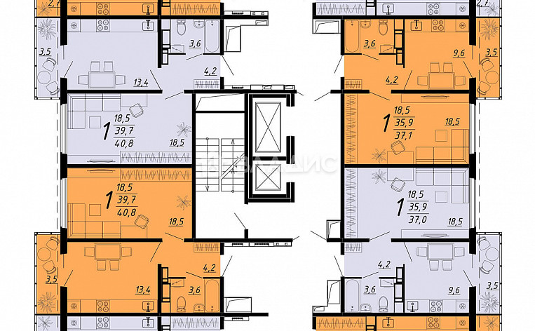 3-Комнатная квартира 77.30м², эт. 13, фото 15