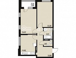 3-комнатная квартира, 101.98 м2