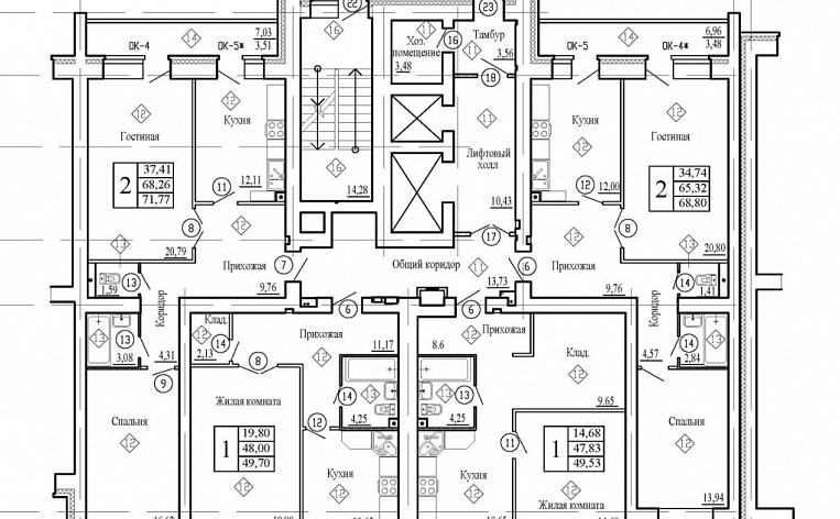 2-Комнатная квартира 71.22м², эт. 13, фото 4