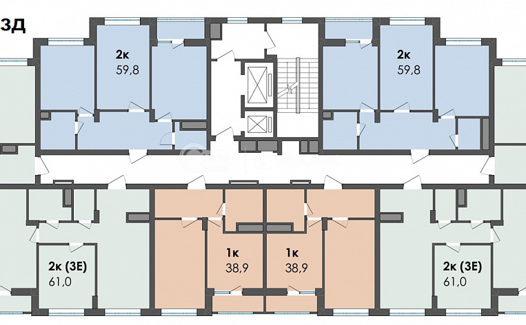 3-комнатная квартира, 83.2 м2, эт. 7, id: 814032, фото 20