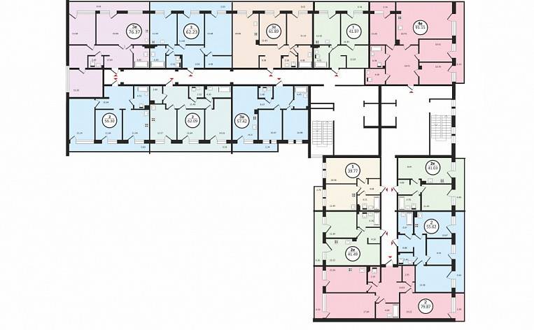 2-Комнатная квартира 57.30м², эт. 4, фото 7