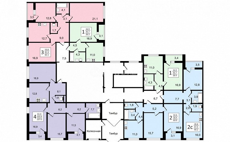 3-комнатная квартира, 80 м2, эт. 8, id: 1065930, фото 26