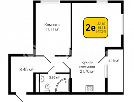 2-комнатная квартира, 47.24 м2