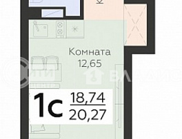 1-комнатная квартира, 20.27 м2