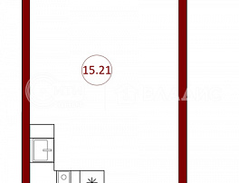 1-комнатная квартира, 19.94 м2