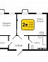 1-комнатная квартира, 40.86 м2, эт. 11, id: 747045, фото 1