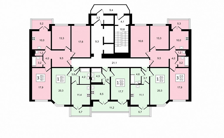 2-Комнатная квартира 60.20м², эт. 13, фото 22