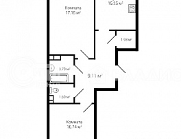 2-комнатная квартира, 67.03 м2