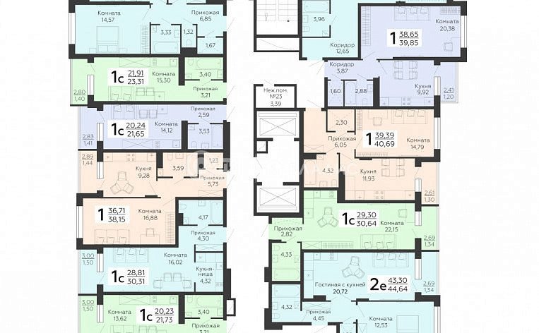1-комнатная квартира, 21.73 м2, эт. 6, id: 753540, фото 6