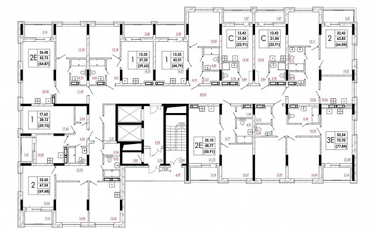 2-Комнатная квартира 64.30м², эт. 3, фото 20