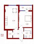 1-комнатная квартира, 42 м2, эт. 2, id: 753151, фото 1