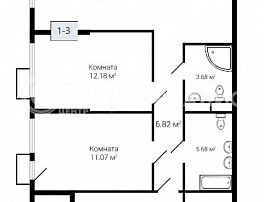3-комнатная квартира, 86.04 м2