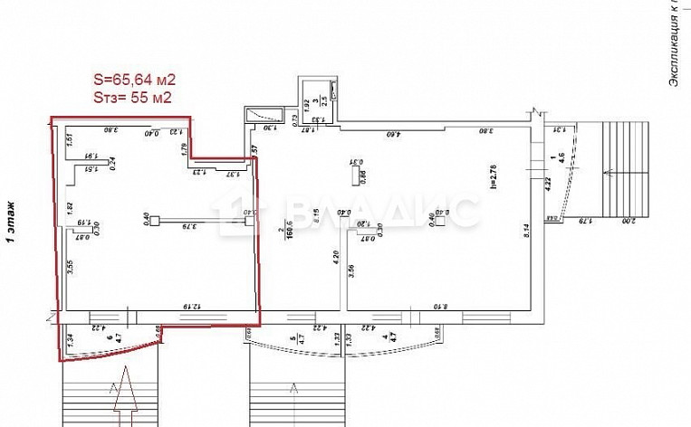 Коммерческое помещение 115.00м², эт. 1, фото 12