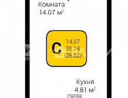 1-комнатная квартира, 28.62 м2