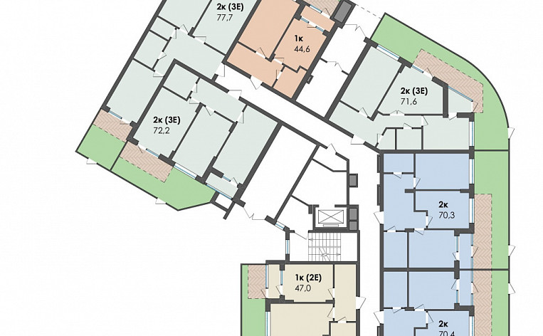 2-Комнатная квартира 64.90м², эт. 2, фото 19