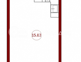 1-комнатная квартира, 19.97 м2
