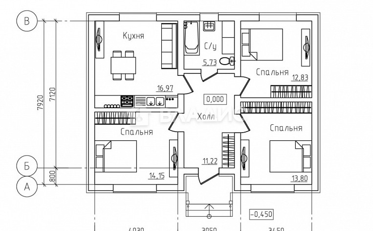 Дом 75.00м², фото 16