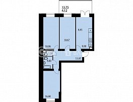 3-комнатная квартира, 92.79 м2