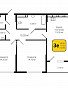 2-комнатная квартира, 72.66 м2, эт. 2, id: 760616, фото 2
