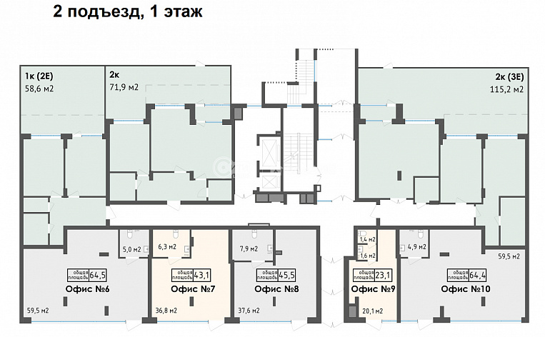 3-комнатная квартира, 83.2 м2, эт. 7, id: 814032, фото 20