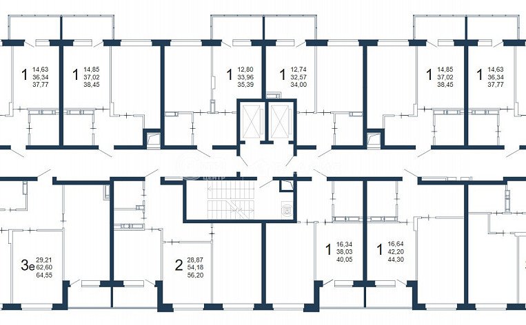 1-комнатная квартира, 38.45 м2, эт. 2, id: 1068787, фото 12