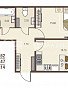 2-комнатная квартира, 59.14 м2, эт. 10, id: 876847, фото 1