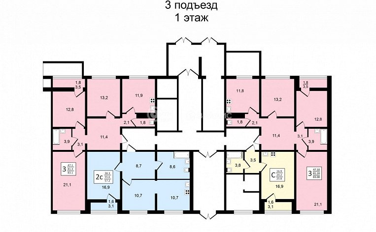 1-комнатная квартира, 38.3 м2, эт. 11, id: 1056842, фото 27