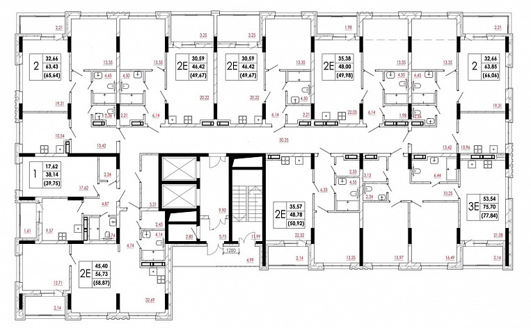2-Комнатная квартира 64.30м², эт. 3, фото 20